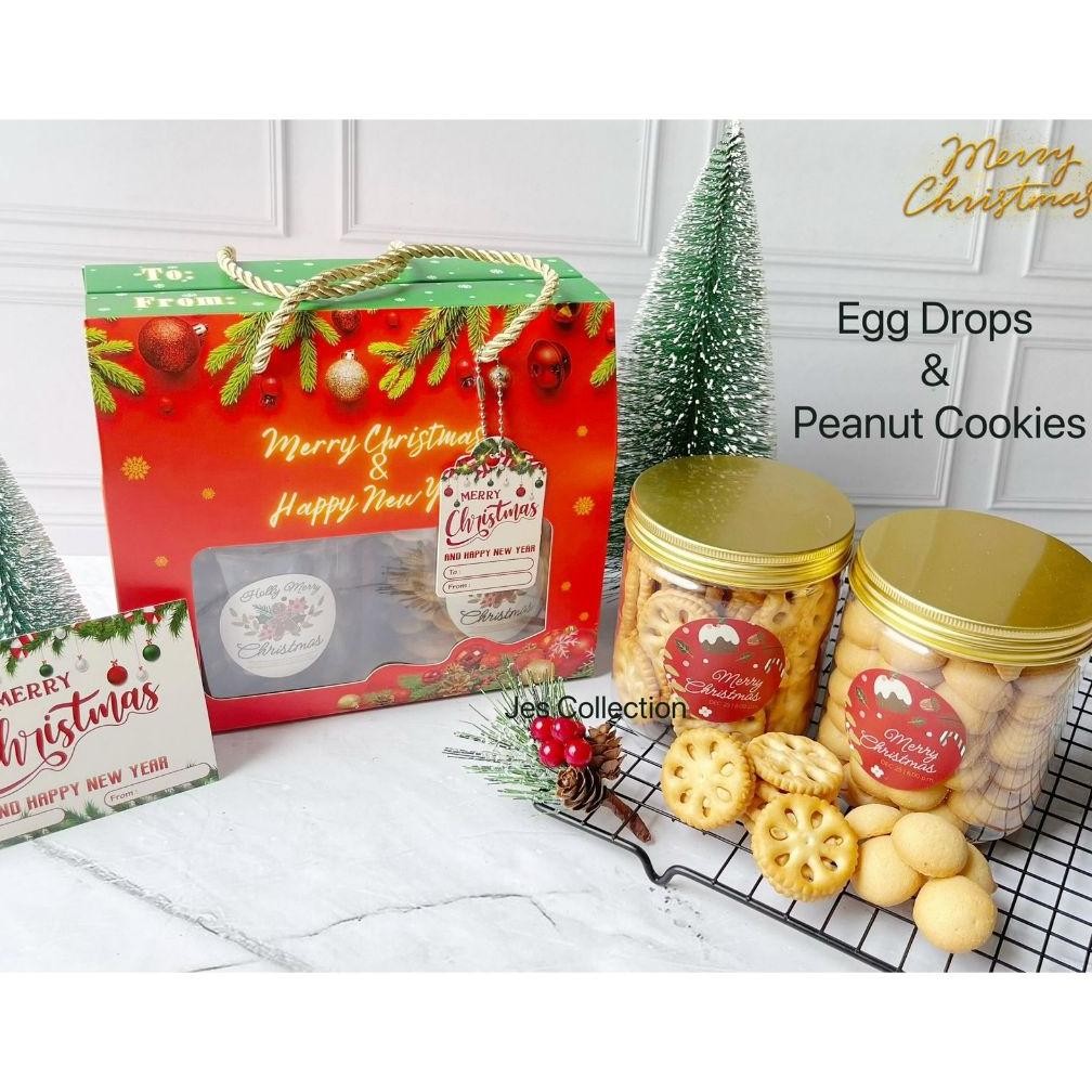 

Original Ready Stock Hampers Natal Murah | Parcel Natal | Kado Natal Giftbox Isi 2 Jar Cookies 600Ml Viral