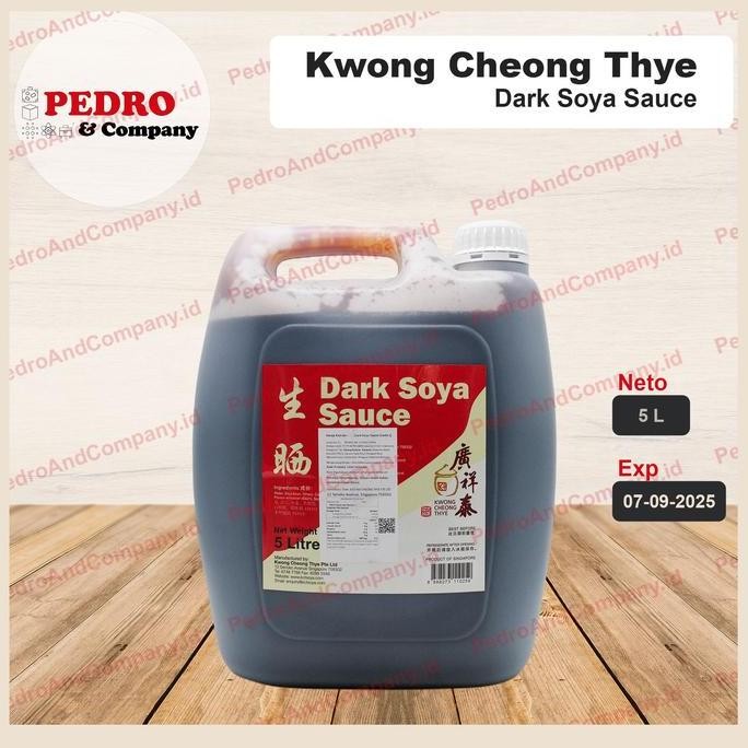 

Promo Kwong Cheong Thye Dark Soy Sauce 5 Liter - Kecap Asin Hitam Premium Import
