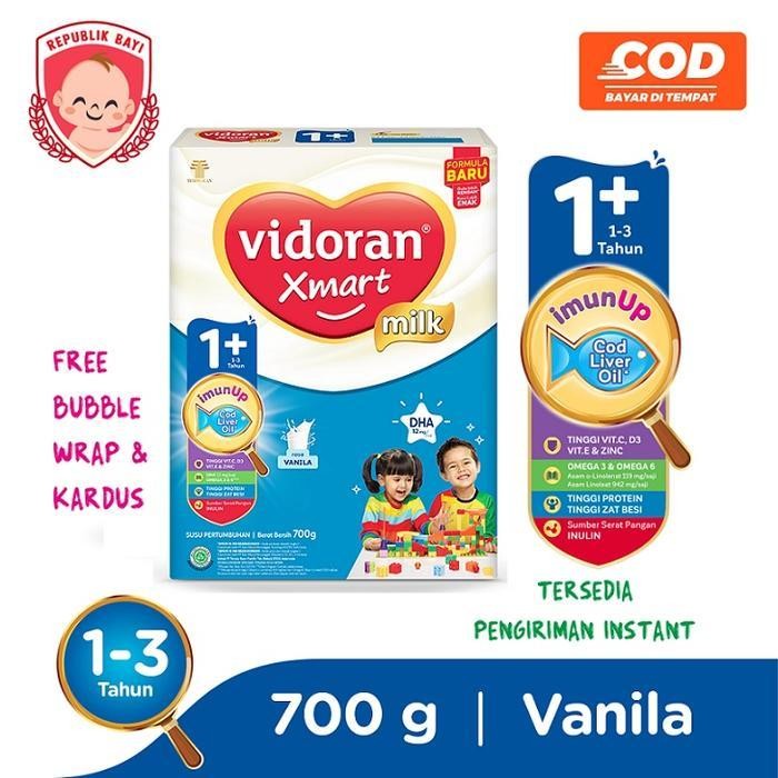 

Bis Vidoran Xmart 1+ Vanila Vanilla 700Gr Susu Formula Murah Free Dus Bubble