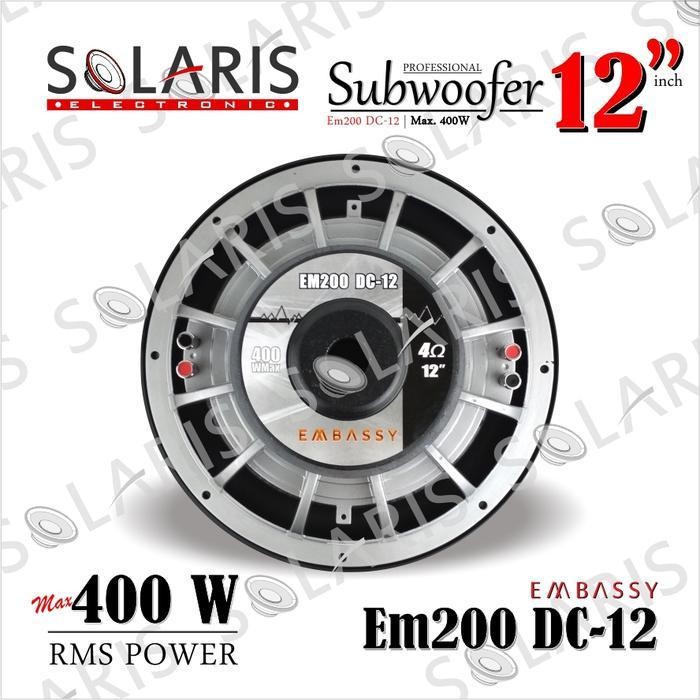 SUBWOOFER 12 Inch DOUBLE COIL DOUBLE MAGNET Embassy EM200 DC-12 Berkualitas Terbaru