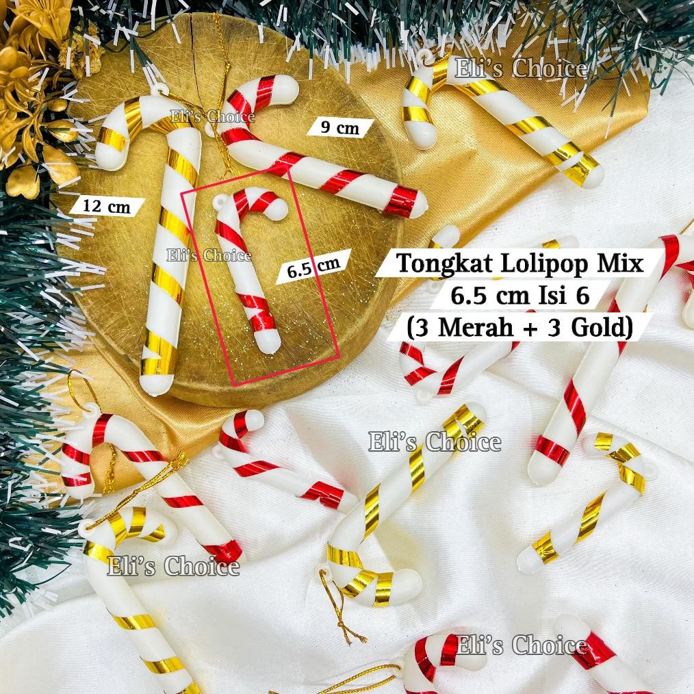 Original Hiasan Permen Lolipop Jumbo / Tongkat Lolipop Natal Besar / Candy Cane Sale