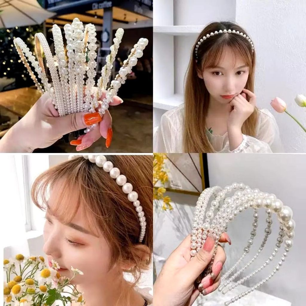 Bando Korea mote bando mutiara dewasa dan anak