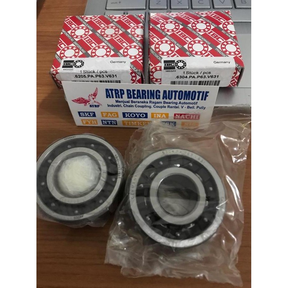 BEARING KRUK AS MOTOR YAMAHA JUPITER Z RX KING RXZ RXS VEGA R  6205 PAP63 6304 PAP63 IBC GERMANY