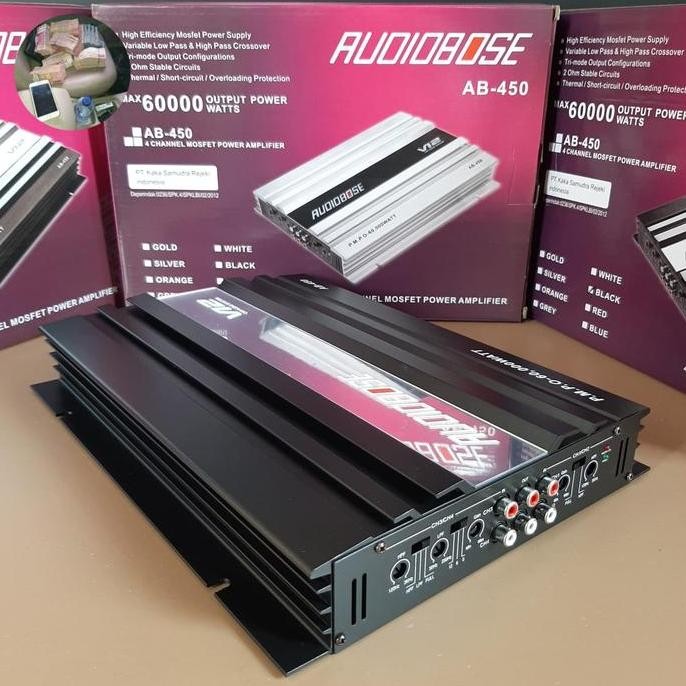 Amplifier Mobil AUDIOBOSE AB - 450 Power 4 Ch AUDIOBOSE AB 450 HM