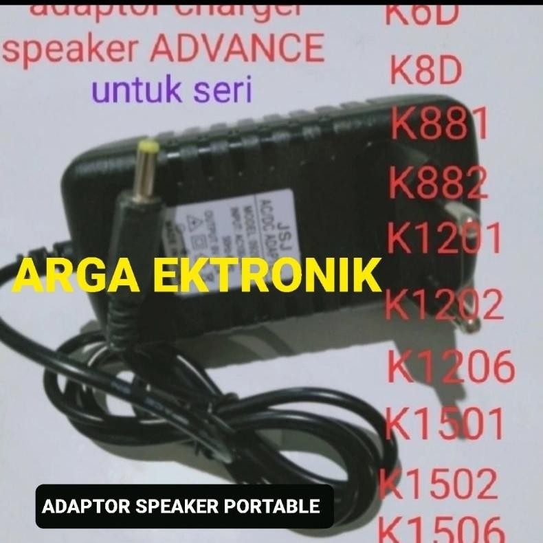 adaptor cas speaker portable advance k6d,k8d,k881,k882,k1201,k1501 aSt