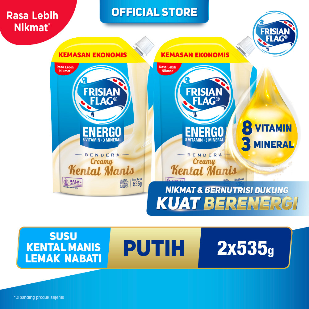 

Frisian Flag Bendera Kental Manis Pouch 535gr x 2 Pcs