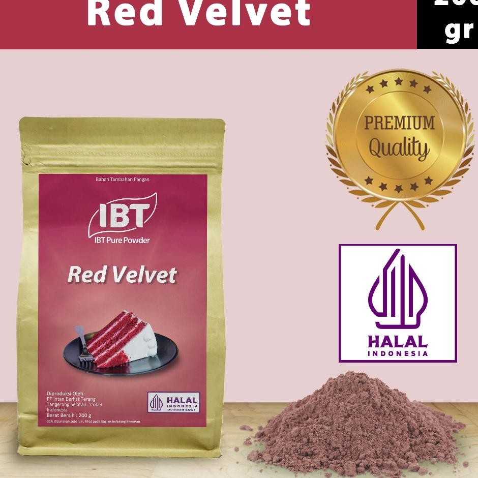 

Pure Red Veet Powder Essence Murni Bubuk Makanan Kue 200 Gr