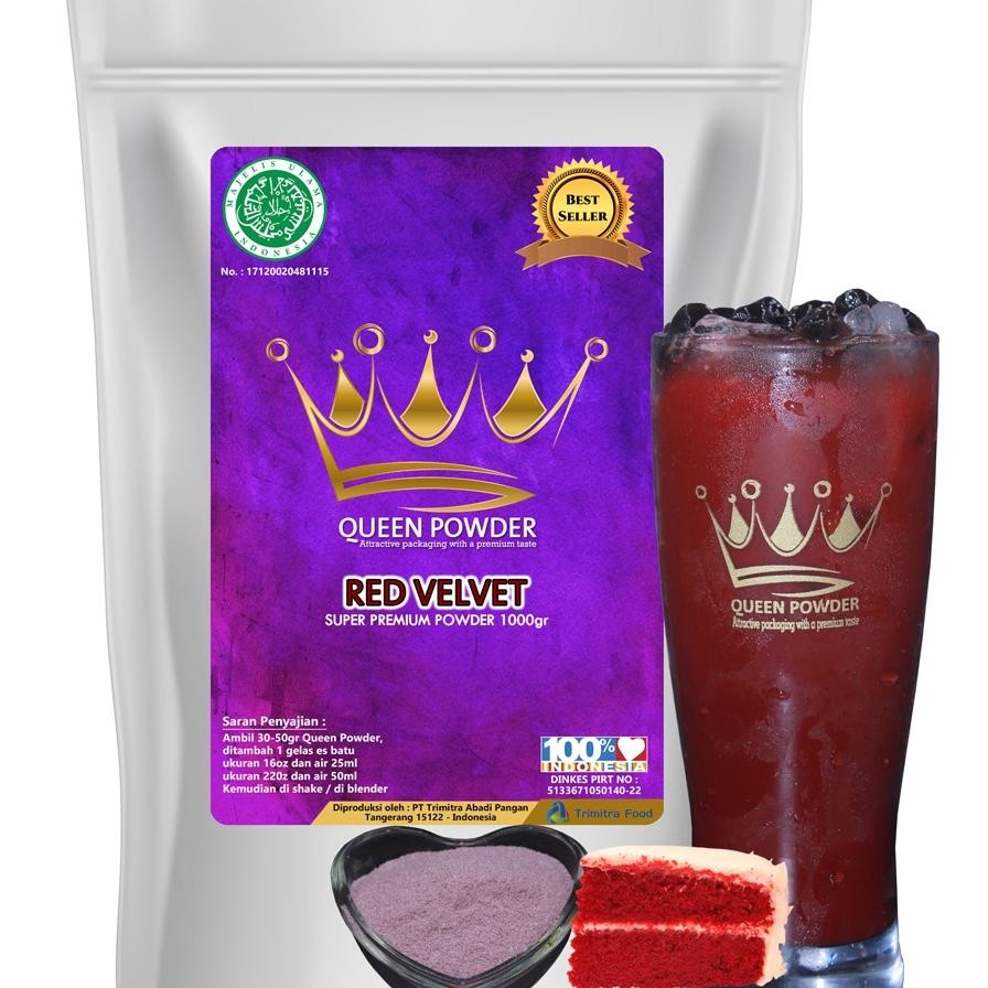 

Bubuk Minuman Queen Powder Rasa Red Veet 1Kg