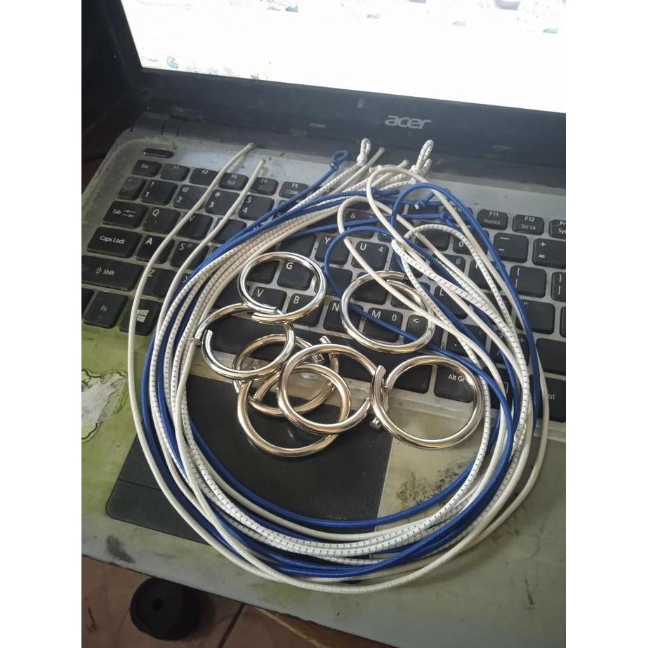 (Allthebest) PAKET ADU LAYANGAN Karet 1 meter + Ring adu layangan besar kecil