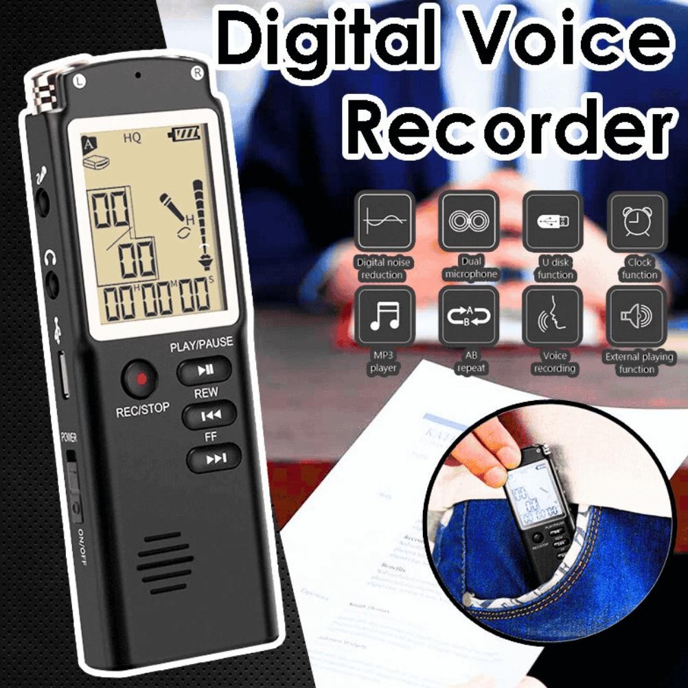 RAKSA COD Perekam Suara Mini Tersembunyi Jarak Jauh Jernih Tanpa Kabel Digital Voice Recorder 8GB T6