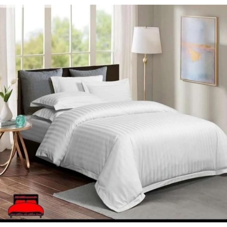 Bedcover Set Sprei Hotel Motif Salur Ukuran 90x200-200x200 AST Nugi