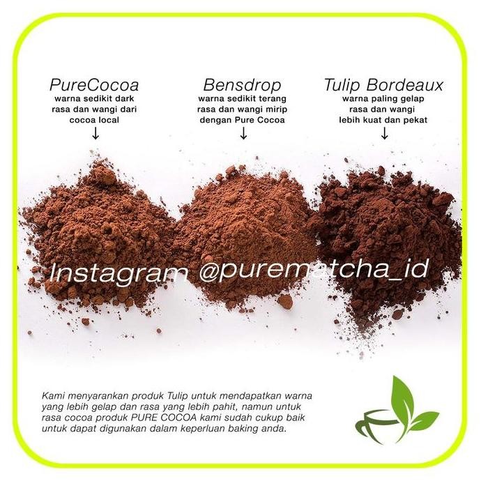 

Cokelat Bubuk Tulip Bordeaux Pure Dark Cocoa Powder Coklat Tulip 1 kg NLS