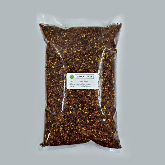 

Diskon! Chili Flakes 1Kg Cabe Pecah Kasar 100% Asli Lokal