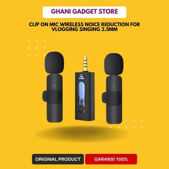 PROMO MIC CLIP ON WIRELESS LIVE STREAMING MIKROFON JEPIT ANDROID IPHONE HP