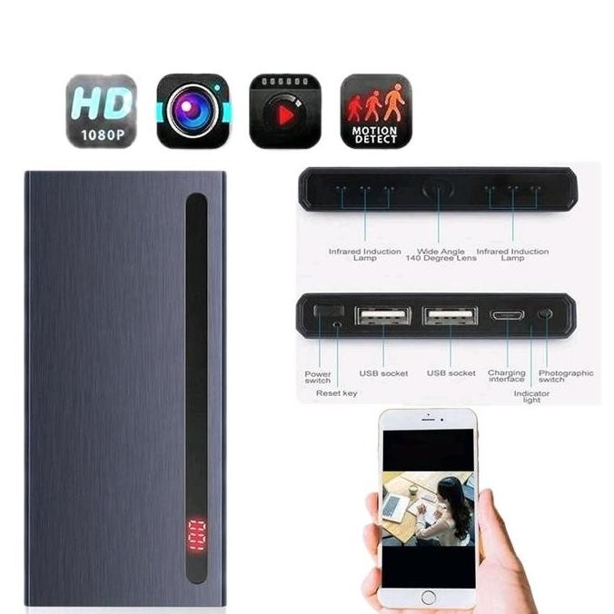 Powerbank Hidden Wifi Spy Camera 4K Kamera Tersembunyi Pengintai