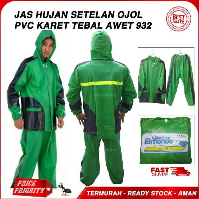 ORI - JAS HUJAN SETELAN ELMONDO 932 JAKET CELANA GOJEK GRAB TERMURAH
