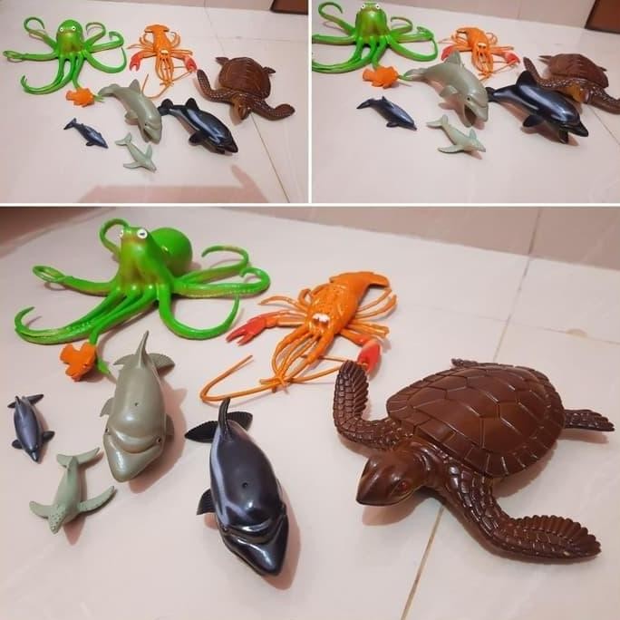 Animal Sea Mainan Karet Hewan Laut - Mainan Miniatur Binatang Laut