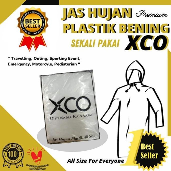 ORI - JAS HUJAN PLASTIK MURNI BENING PUTIH TRANSPARAN WATERPROOF EKONOMIS