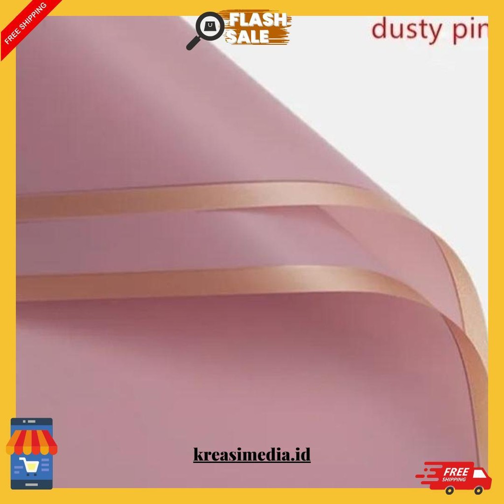 

Isi 20 Kertas Buket Bunga / Flower Wrapping Paper Frame List Rose Gold - Putih Original Produk