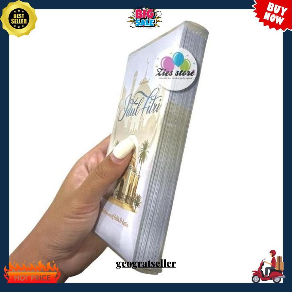 

[50Lembar] Amplop Lebaran Idul Fitri / Angpao Lebaran Box Mika Size L Motif Masjid Termurah Banget