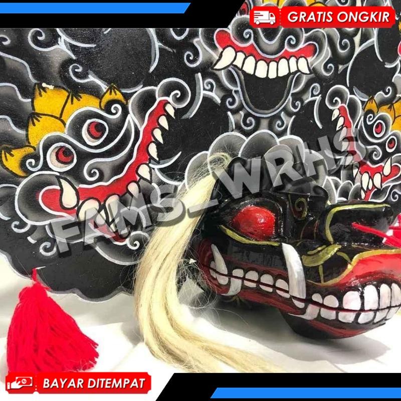 (BISMILLAH) Barongan Telon VIP Ukuran 22 Full Kayu Barongan Caplokan Kayu RL-57