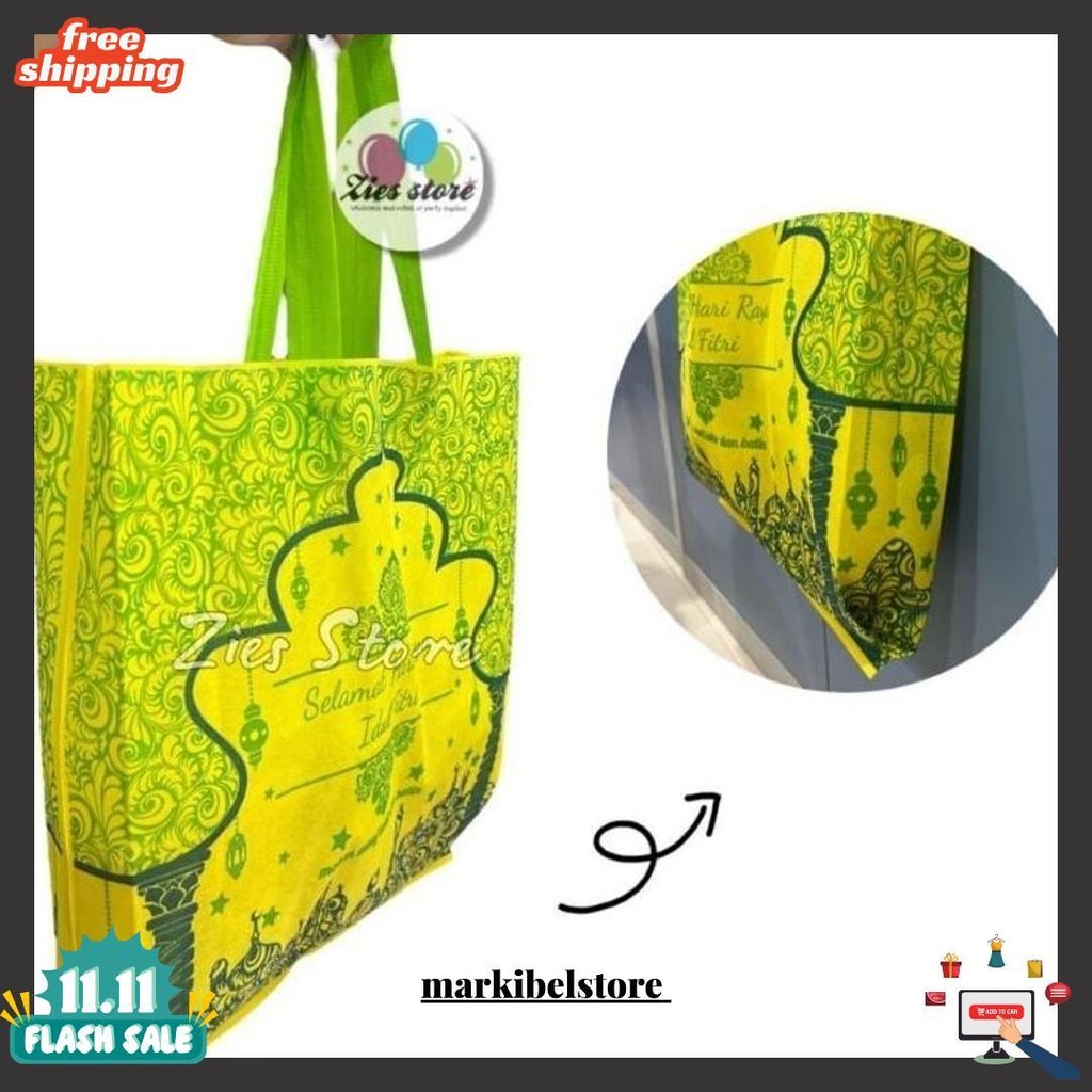 

(Isi 12)Tas Souvenir Goodie Bag Kantong Idul Fitri Lebaran Ramadhan L Original Produk