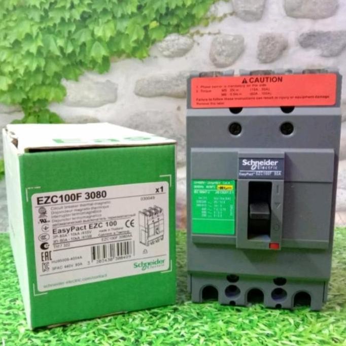 TERBARU - MCCB 80A 3P Schneider//MCCB EZC 100F 80A Schneider