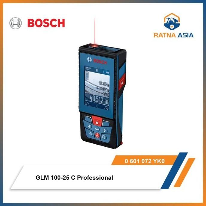 Meteran Laser Merah 100 meter Bosch GLM 100-25 C Outdoor & Indoor
