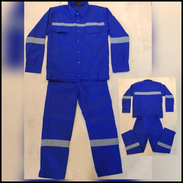 Seragam Safety Baju Celana Terpisah Lengan Panjang Berikut Bordir