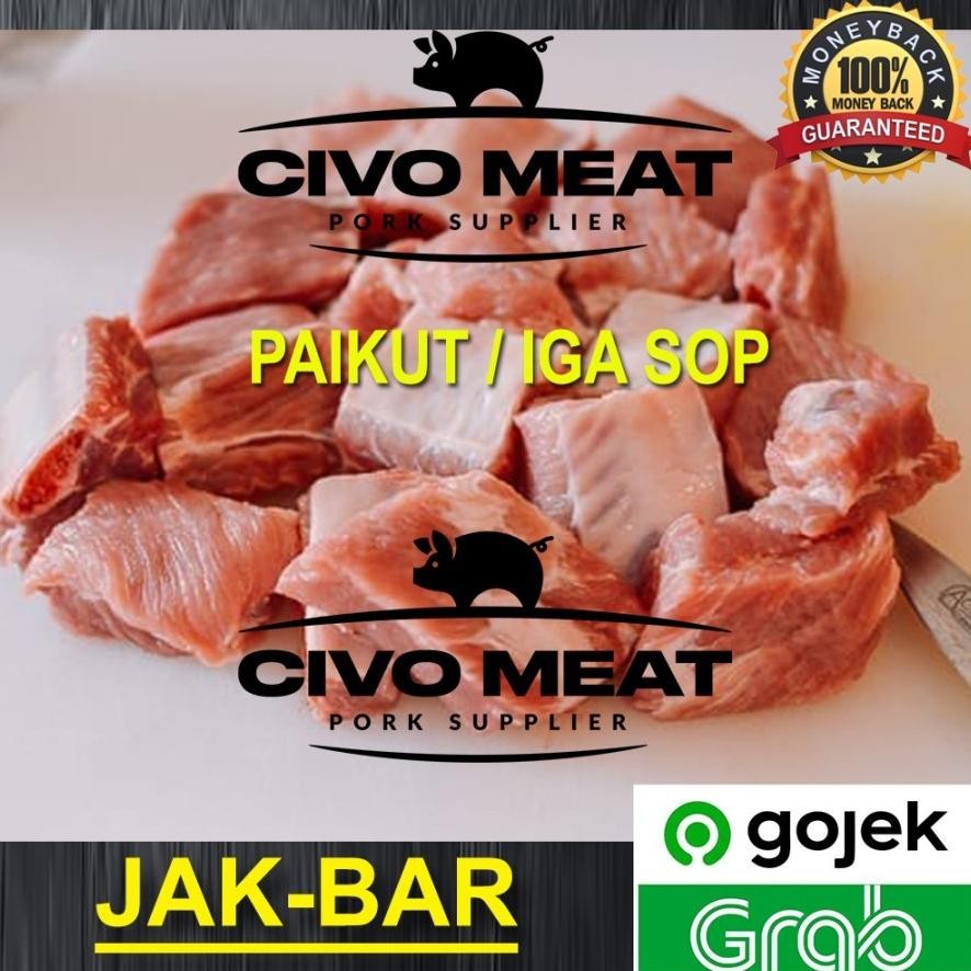 

Ribs / Iga Babi Import - Paikut Babi Import potong Sop 500 gram aSt