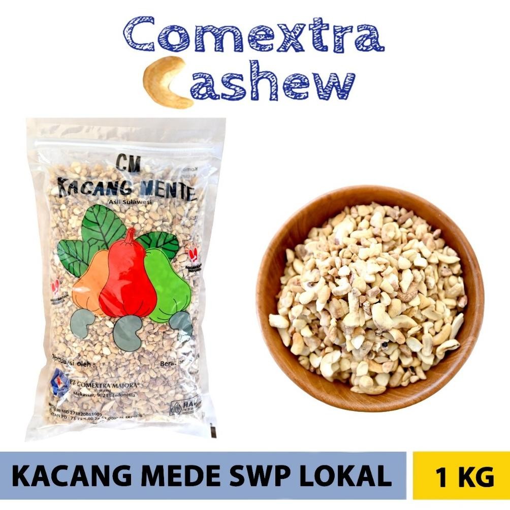 

Kacang Mede Comextra Mentah Pecah SWP Lokal 1 Kg - Cashew Kacang Mente / Mete Comextra Majora aSt