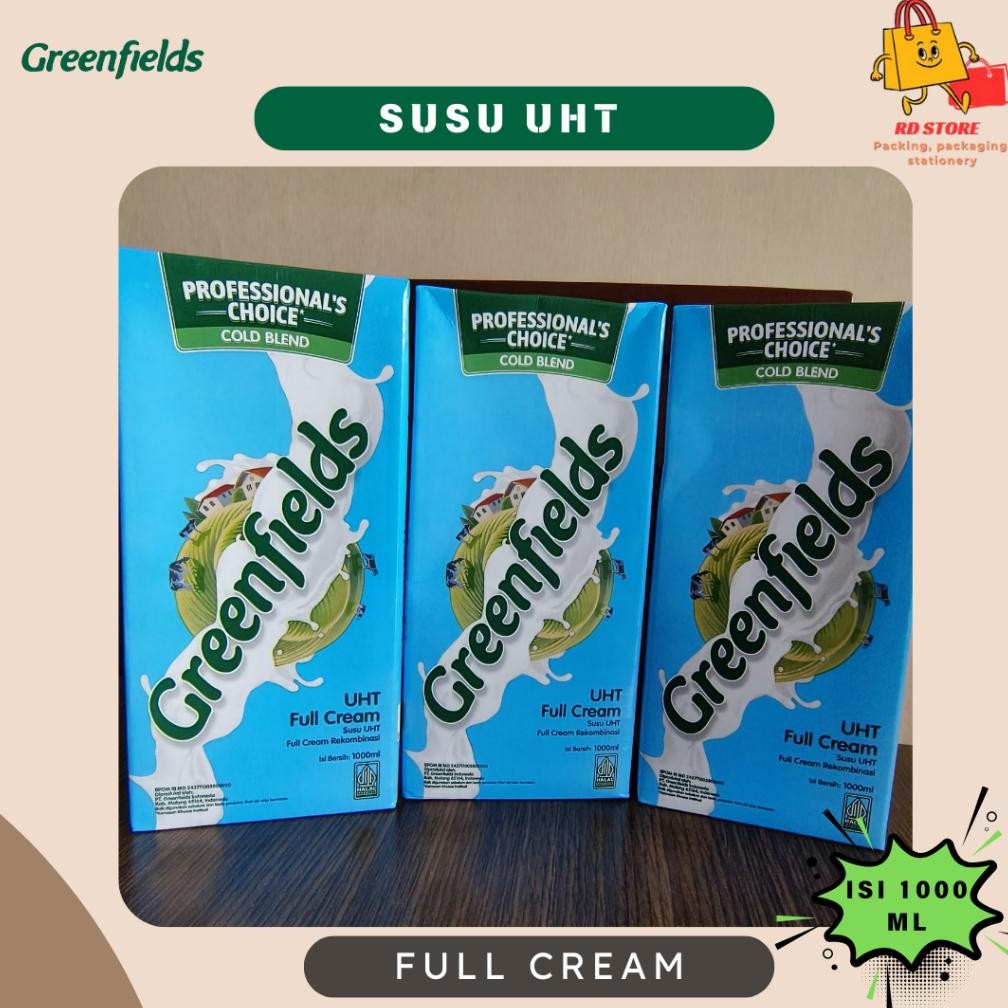 

Greenfields Susu UHT Full Cream 1000ml / Susu UHT Greenfields Full Cream 1 liter /Susu segar 1000 ml aSt