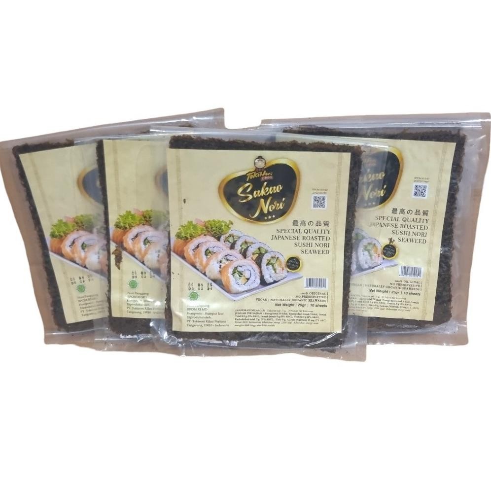 

Rumput laut Nori Seaweed sheet sushi Special Grade Tokinori Sakao 10 Sheet (Pack) aSt