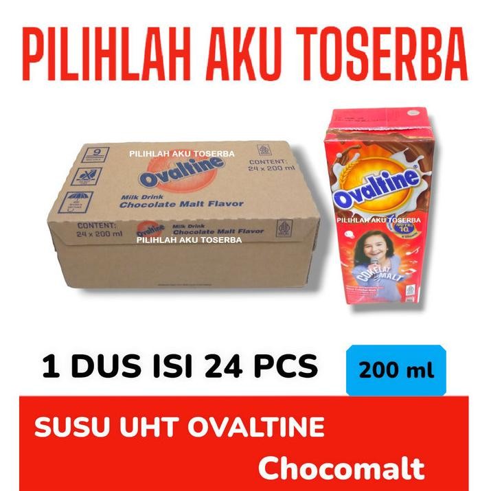 

Susu OVALTINE UHT Chocolate Malt 200 ml - ( HARGA 1 Dus ISI 24 ) aSt