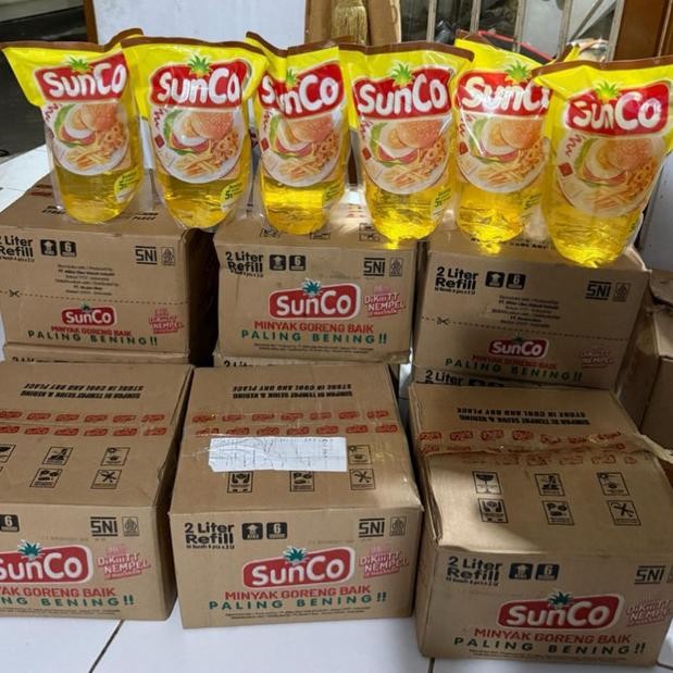 

PROMO! SUNCO 1 DUS isi 6 pouch SUNCO Minyak Goreng Cooking Oil Refill 2 Liter aSt