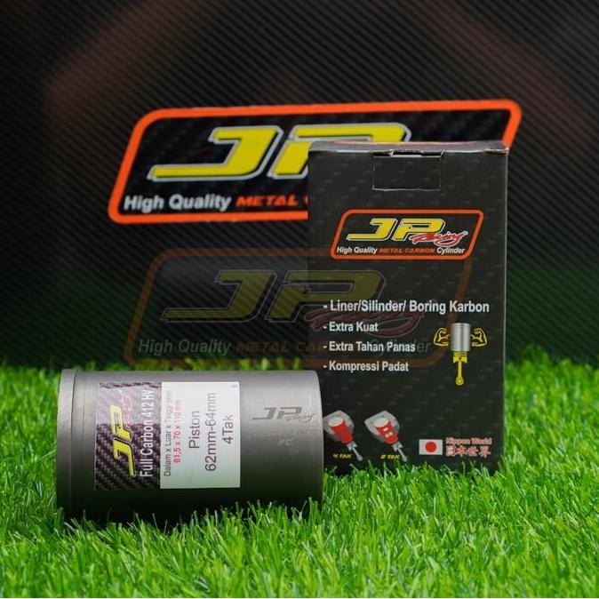 BEBAS ONGKIR - JP RACING Liner carbon utk piston 62-64 mm bahan FULL carbon 412 hv