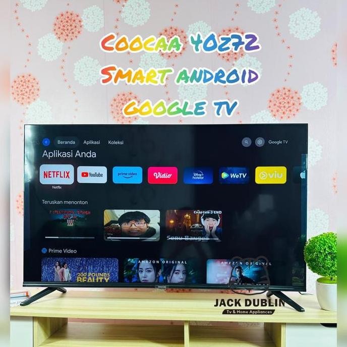 TERBARU - TV LED COOCAA 40 INCH SMART andrGOOGLE TV 40Z72 Z72 Z65 40Z65 FULL HD 4K YOUTUBE