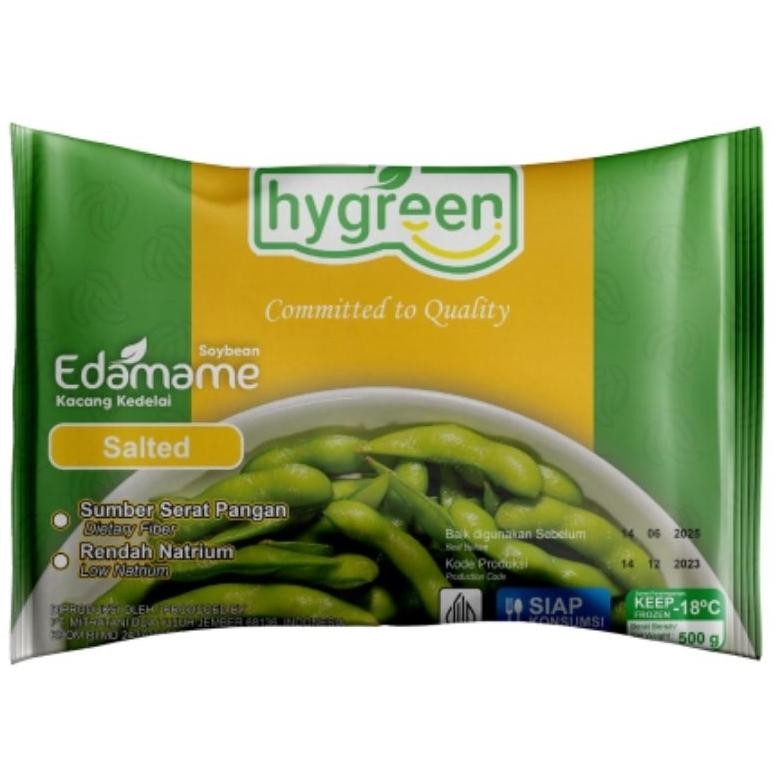 

frozen edamame hygreen mitra tani cemilan beku salted gurih 500gr aSt
