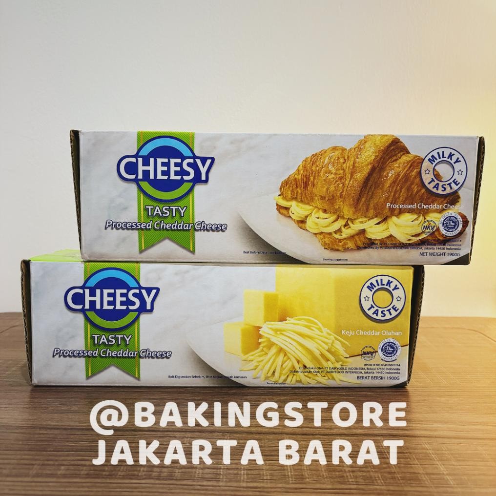 

Cheesy TASTY Keju Cheddar Cheese 1,9 Kg | 1900 gr HALAL aSt