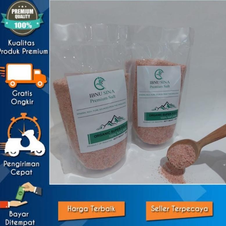 

(Asli)Garam Himalaya Ibnu Sina 1 kg Himalayan Pink Salt Original Natural Super Food Himsalt aSt