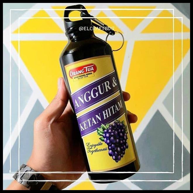 Terbaru Tumbler Custom Anggur Ketan Hitam - Botol Minum Sport 500 Ml