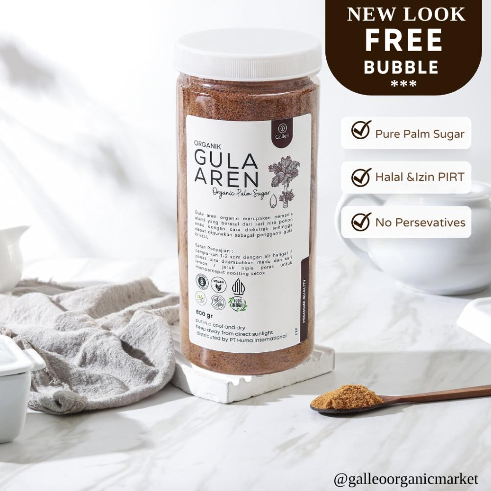 

Gula Aren Bubuk Organik Palm Sugar Asli 100% Tanpa Campuran aSt