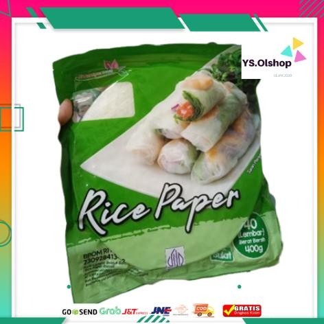 

Rice Paper Bulat 400 g isi 40 lembar - Banh Trang 22cm - Kulit Lumpia Vietnam- Rice roll- Salad Wrap aSt