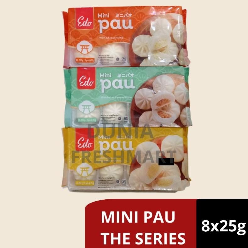 

EDO MINI PAU JAPANESE EDITION (BANANA/SALTED CARAMEL/CHEESE) 200GRAM ISI 8PCS MINI PAO aSt