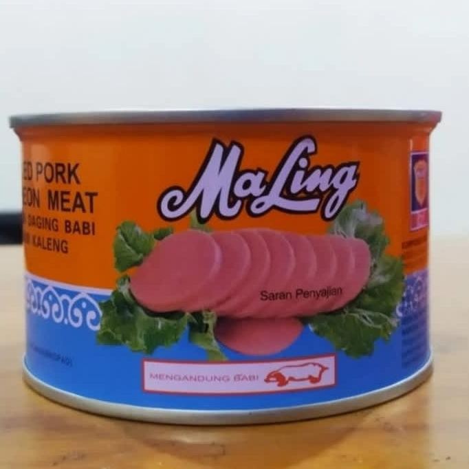 

Maling Canned Luncheon Pork tts 397gr Daging Babi Ma Ling Kaleng Besar aSt