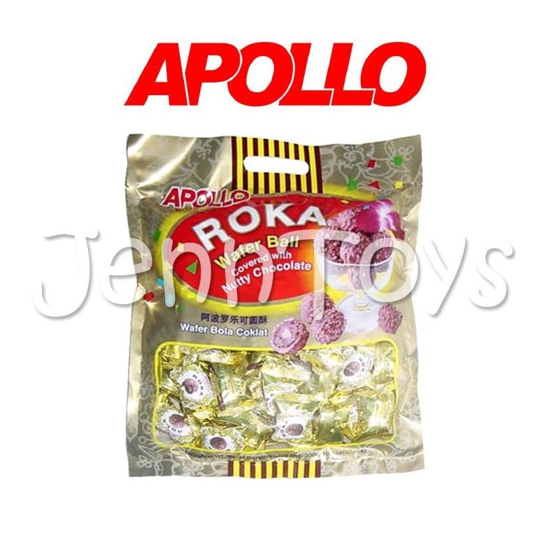 

Roka Apollo Wafer Ball Coklat Isi 50 Pcs dan 15 Pcs Original aSt