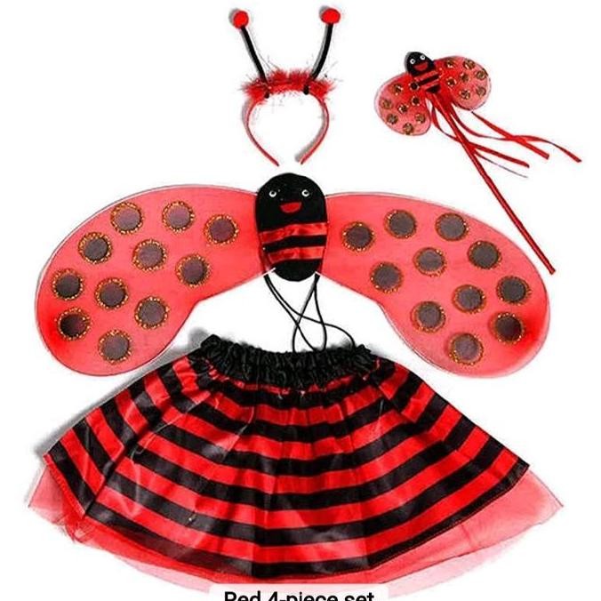 LADYBUG set Kostum anak Kumbang 4in1 kostum ladybug halloween anak