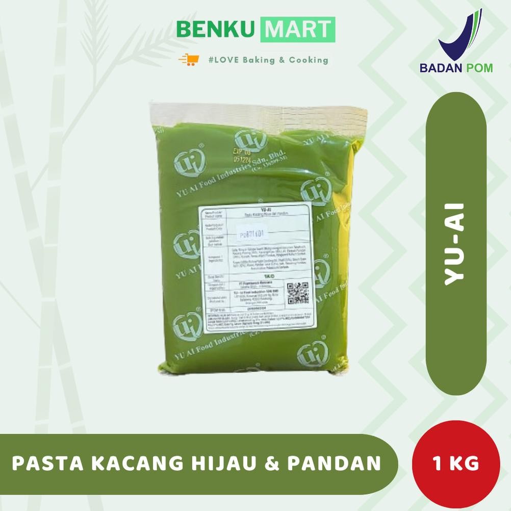 

Yu Ai Pandan Mung Bean Paste | Pasta Pandan Kacang Hijau 1 Kg aSt