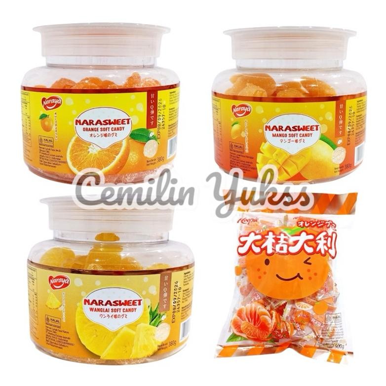 

Naraya Narasweet Soft Candy 380g (Jar) Permen Lunak Rasa Jeruk Mangga Nanas Naraya Orange Candy Naraya Wanglai Naraya Mangga aSt