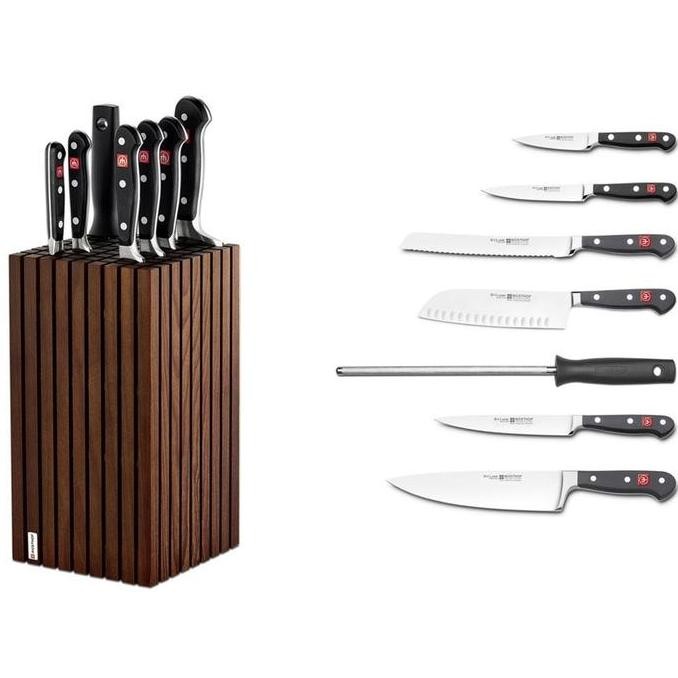 Wusthof Classic Knife Blockwith 7pcs Solingen Germany Pisau Set